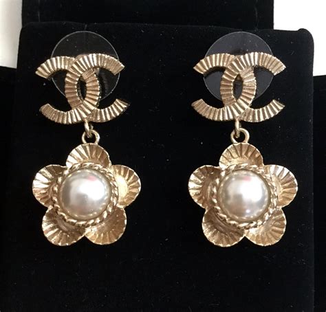 chanel pearl earrings replica|chanel inspired earrings cc.